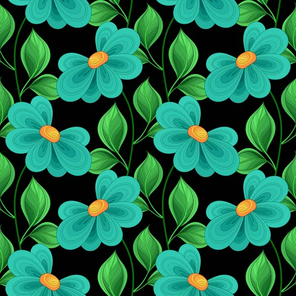 Modèle floral sans couture — Image vectorielle