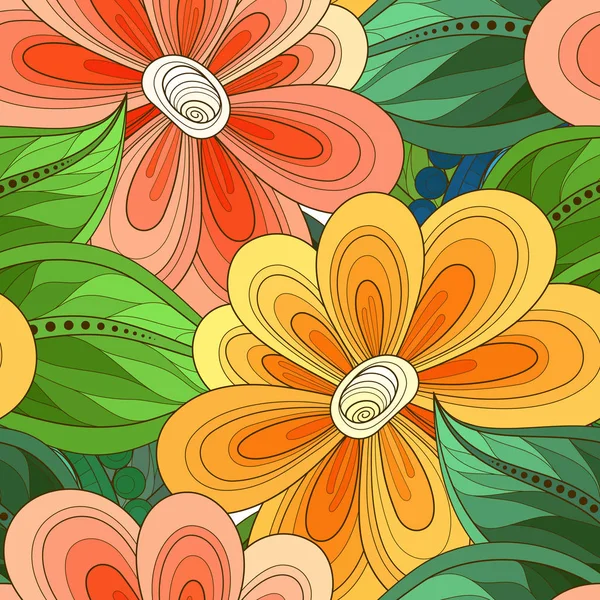 Seamless Floral Pattern — Stock Vector