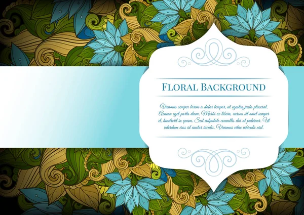 Διάνυσμα χρωματιστό Floral πρότυπο με χώρο για κείμενο — Διανυσματικό Αρχείο
