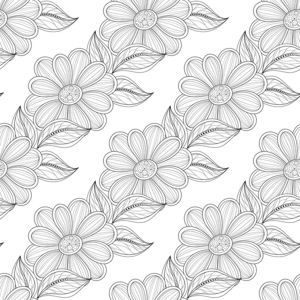 Patrón floral sin costuras — Archivo Imágenes Vectoriales