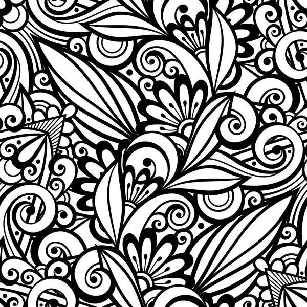 Patrón ornamentado floral inconsútil — Vector de stock