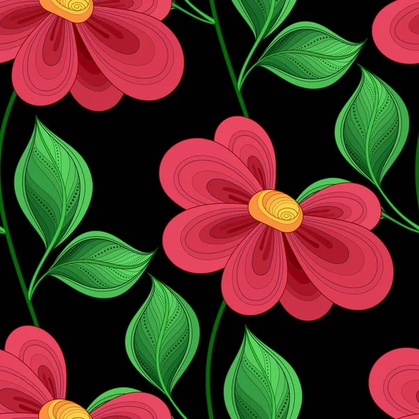 Modèle floral sans couture — Image vectorielle