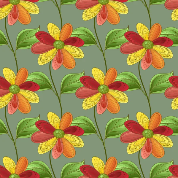 Seamless Floral Pattern — Stock Vector