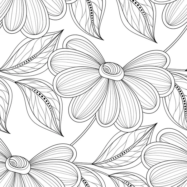 Patrón sin costuras con motivos florales — Vector de stock