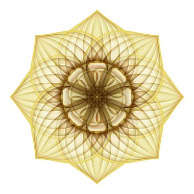 Altın dekoratif süslü Mandala