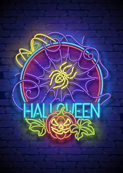 Plantilla de tarjeta de felicitación feliz Halloween — Vector de stock