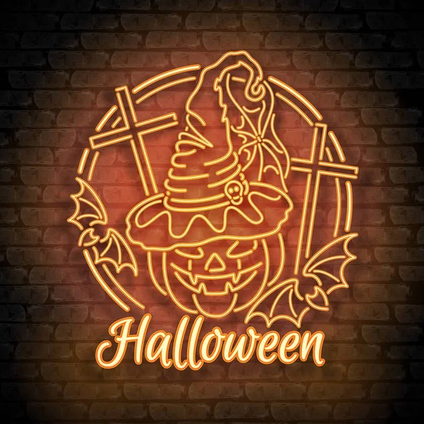 Plantilla de tarjeta de felicitación feliz Halloween — Vector de stock