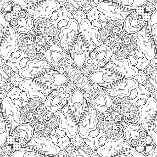 Seamless Pattern with Floral Motifs — Stock Vector