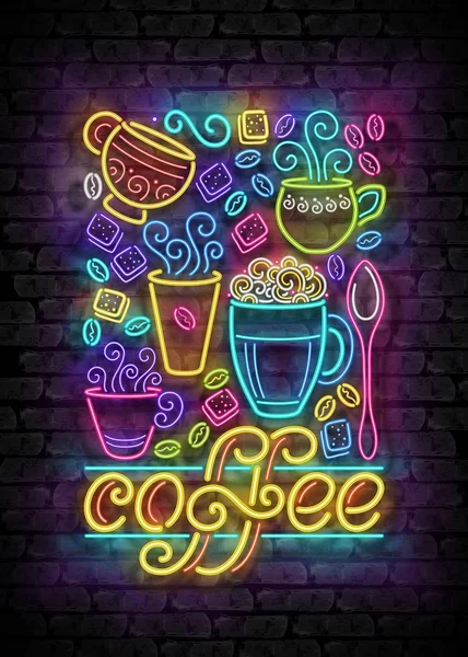 Plantilla de cartel Vintage de Coffee House — Vector de stock