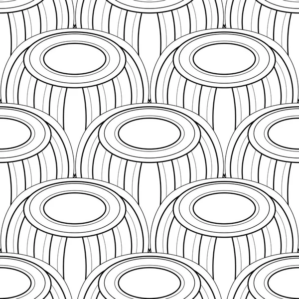 Monochroom naadloze patroon met etnische motieven — Stockvector