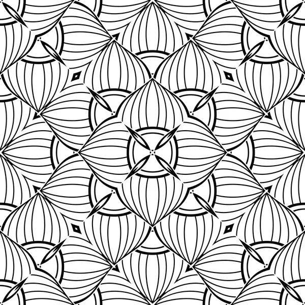 A mozaik Dekoratív virág motívumokkal Seamless Pattern — Stock Vector