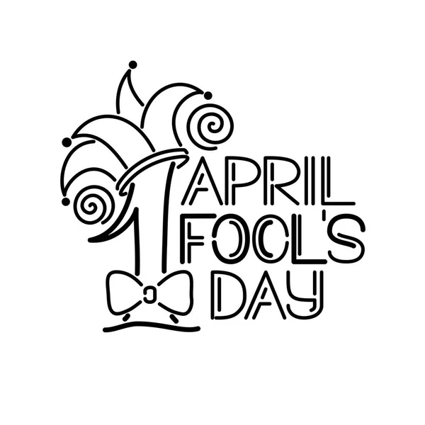 April Fool's Day için tebrik kartı şablonu — Stok Vektör