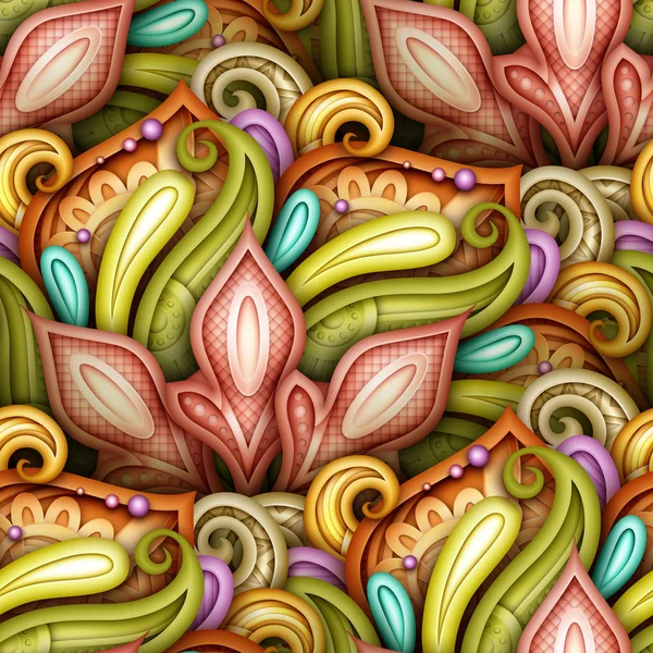 Gekleurd naadloos patroon met Mandala motieven — Stockvector