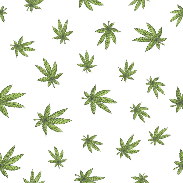 Seamless Texture Marijuana Quattro — Vettoriale Stock