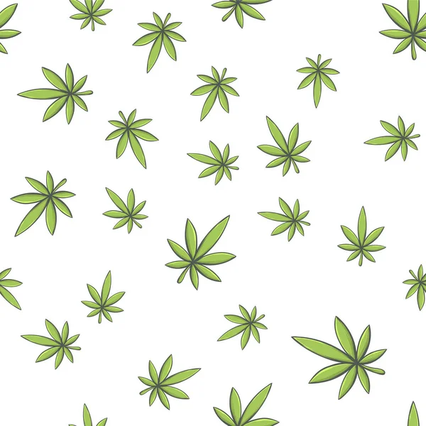 Seamless Texture Marijuana One — Stock Vector