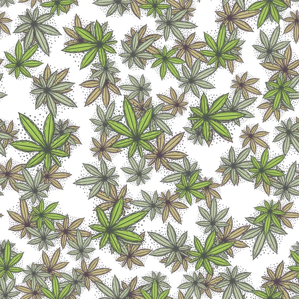Texture sans couture Marijuana Five — Image vectorielle