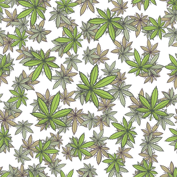 Texture sans couture Marijuana Trois — Image vectorielle