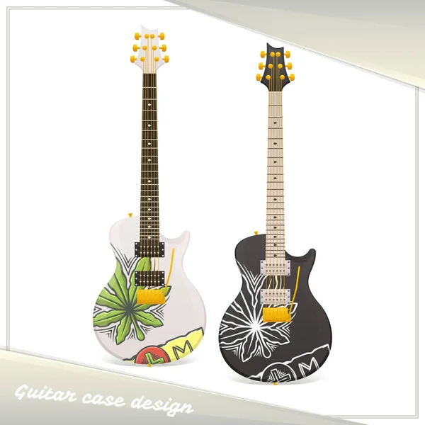 Guitare Médicale de Marijuana Deux — Image vectorielle