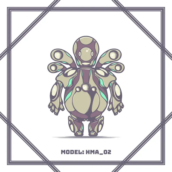 Robot Numéro de modèle HMA 02 — Image vectorielle