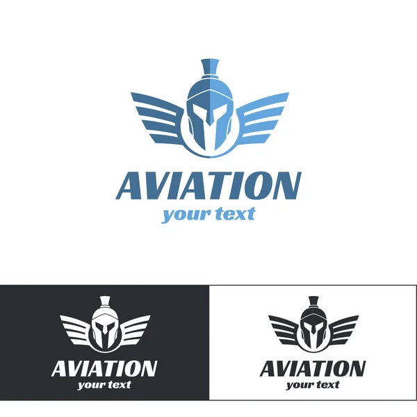 Diseño de Logo de Aviación Tres — Archivo Imágenes Vectoriales