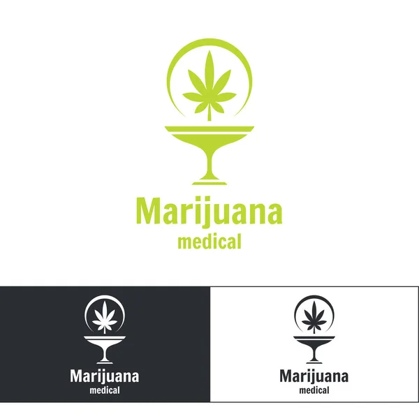 Ιατρική μαριχουάνα λογότυπο Διανυσματικά Γραφικά