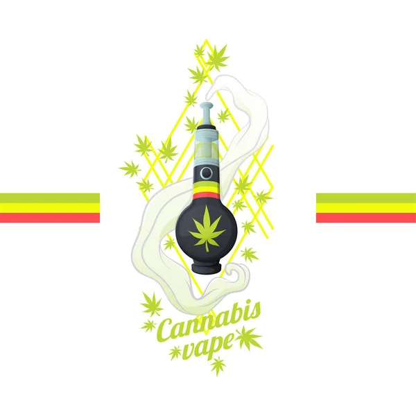 Cannabis Vipe Bong — Stockvector