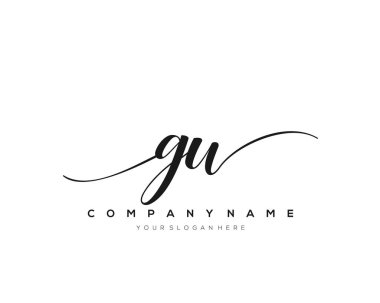 GW İlk el yazısı logo vektörü.