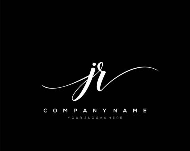JR İlk el yazısı logo vektörü.