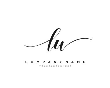 LW İlk el yazısı logo vektörü.