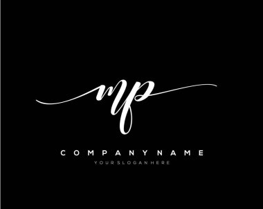 MP İlk el yazısı logo vektörü.
