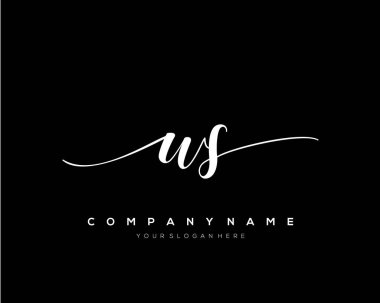 WS İlk el yazısı logo vektörü.