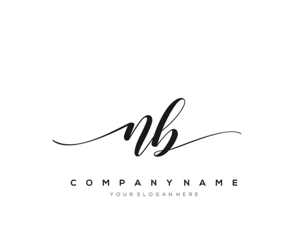 Vettore Logo Iniziale Calligrafia — Vettoriale Stock