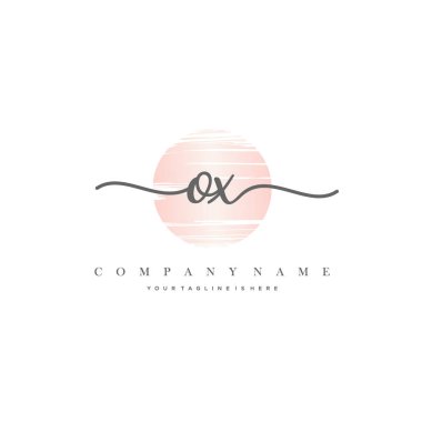Öküz Baş harfleri el yazısı logosu şablon vektörü.