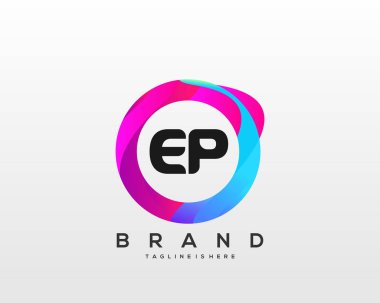 Renkli Çember şablon vektörüyle başlangıç logosu