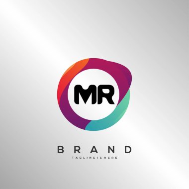 Renkli Çember şablon vektörlü Bay başlangıç logosu