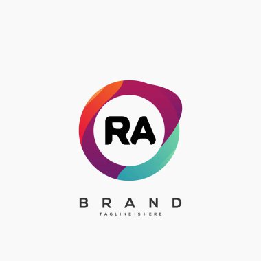 Renkli Çember şablon vektörlü Ra başlangıç logosu