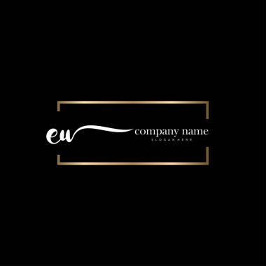 Başlangıç el yazısı ve imza logo vektörü.