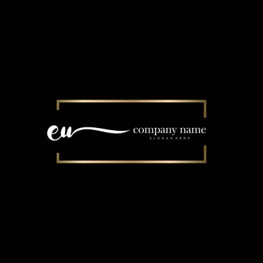 Başlangıç el yazısı ve imza logo vektörü.