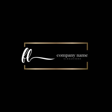 İlk el yazısı ve imza logo vektörü.