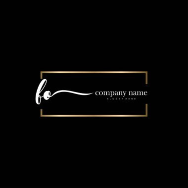 İlk el yazısı ve imza logo vektörü.