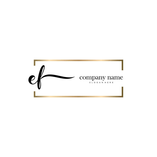 Initial Handwriting Signature Logo Vector — Stock Vector