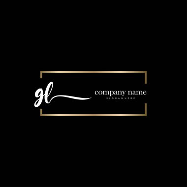 GI ilk el yazısı ve imza logo vektörü.