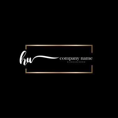 İlk el yazısı ve imza logo vektörü.