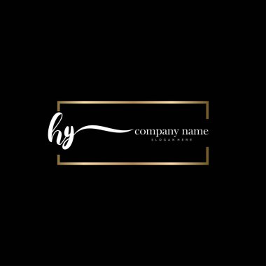 İlk el yazısı ve imza logo vektörü.