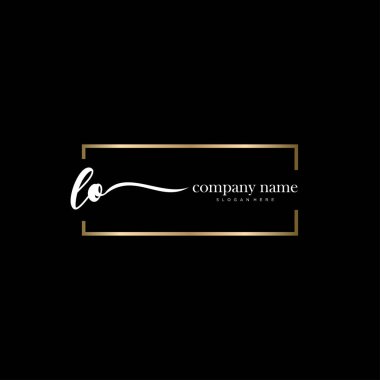 Lo ilk el yazısı ve imza logo vektörü.