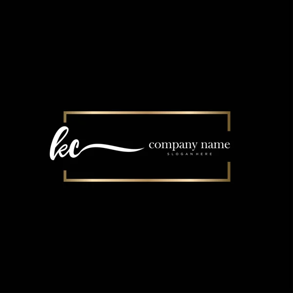 Initiële Handschrift Handtekening Logo Vector — Stockvector