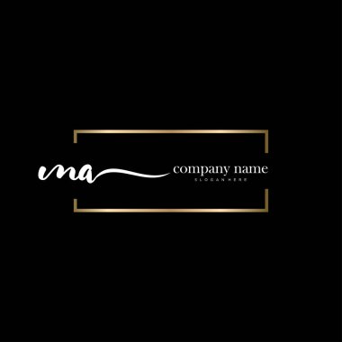 İlk el yazısı ve imza logo vektörü.