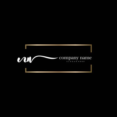 İlk el yazısı ve imza logo vektörü.