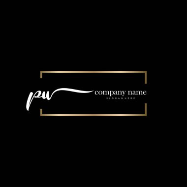 İlk el yazısı ve imza logo vektörü.