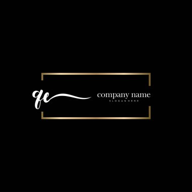 Başlangıçta el yazısı ve imza logo vektörü.